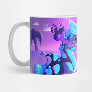 Fantastical Crystal Dragon Sunset in the Ocean Mug